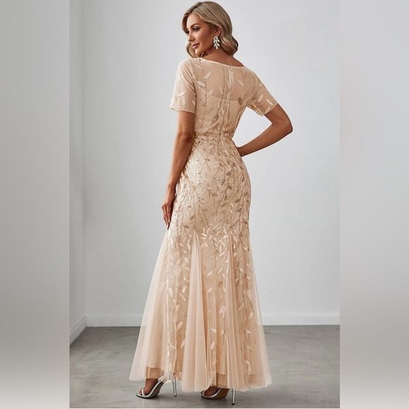 Ever Pretty Sequin Gold Maxi Dress - Picture 2 of 8